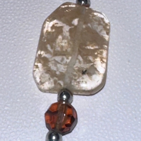 Rutilated ✨ Quartz 17–20”, Hand-Cut Curved Quartz, Dyed Howlite & Glass Necklace - Picture 7 of 7